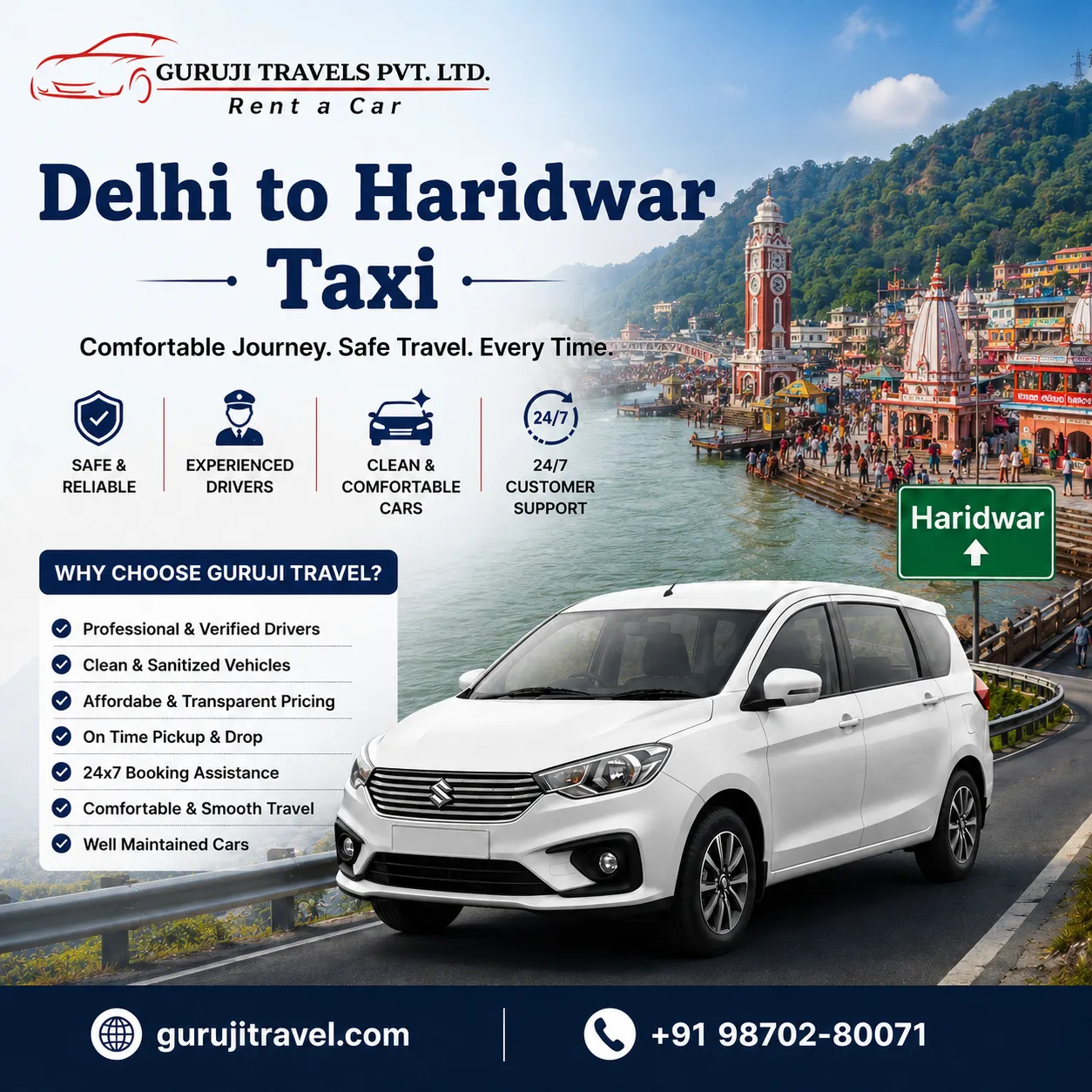 best delhi to haridwar taxi booking