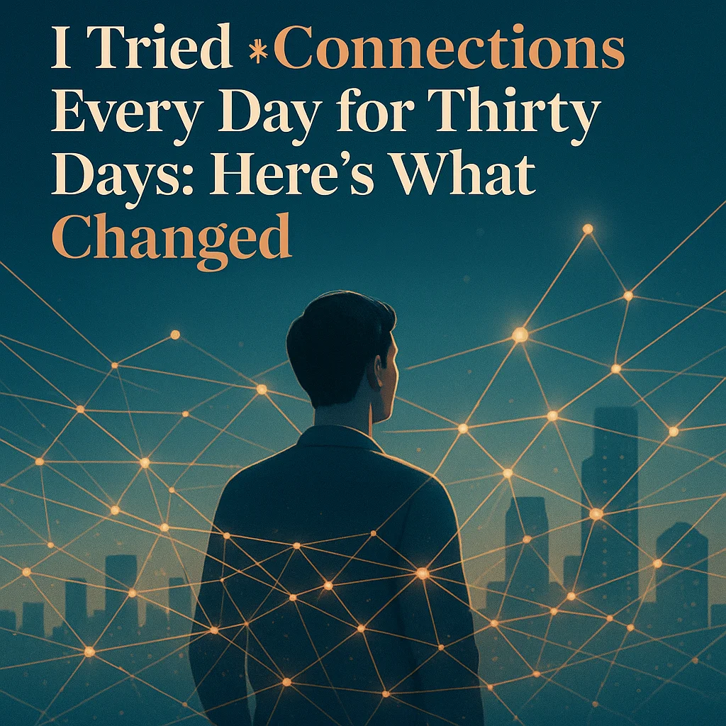 I tried Connections every day for thirty days. Here's what changed.