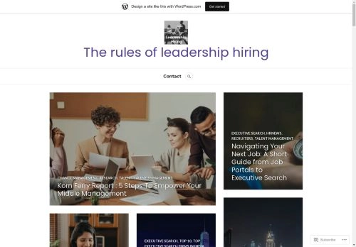 The rules of leadership hiring