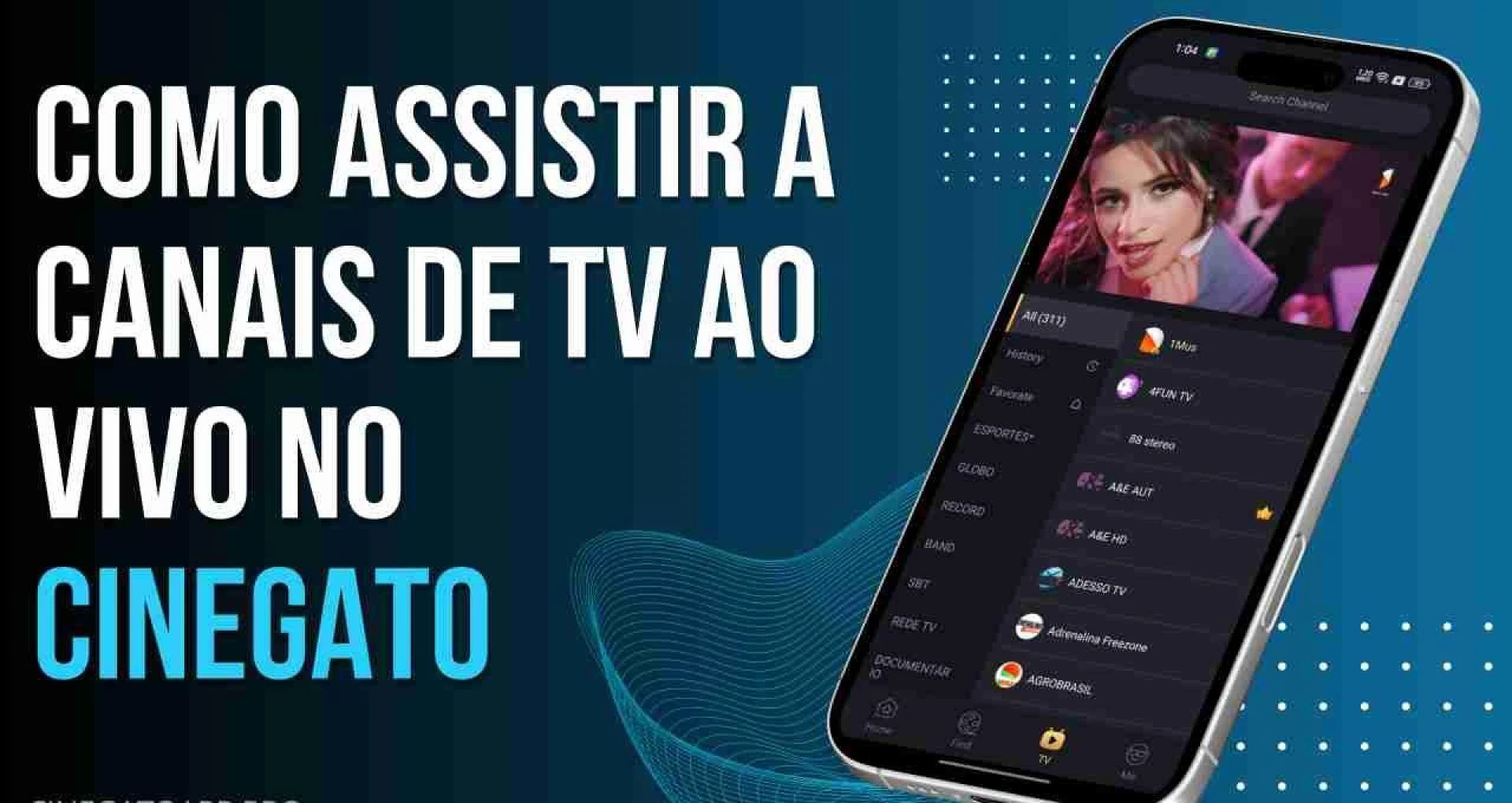 Como assistir a canais de tv ao vivo no Cinegato?