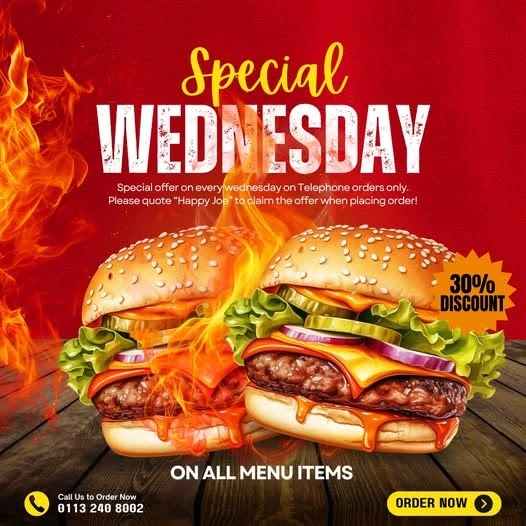 Midweek Feast – Special Wednesday Discount at Fat Joe’s!