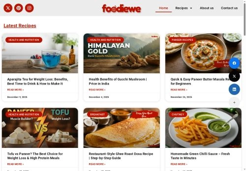 Foodiewe - Indian & International Food Recipes