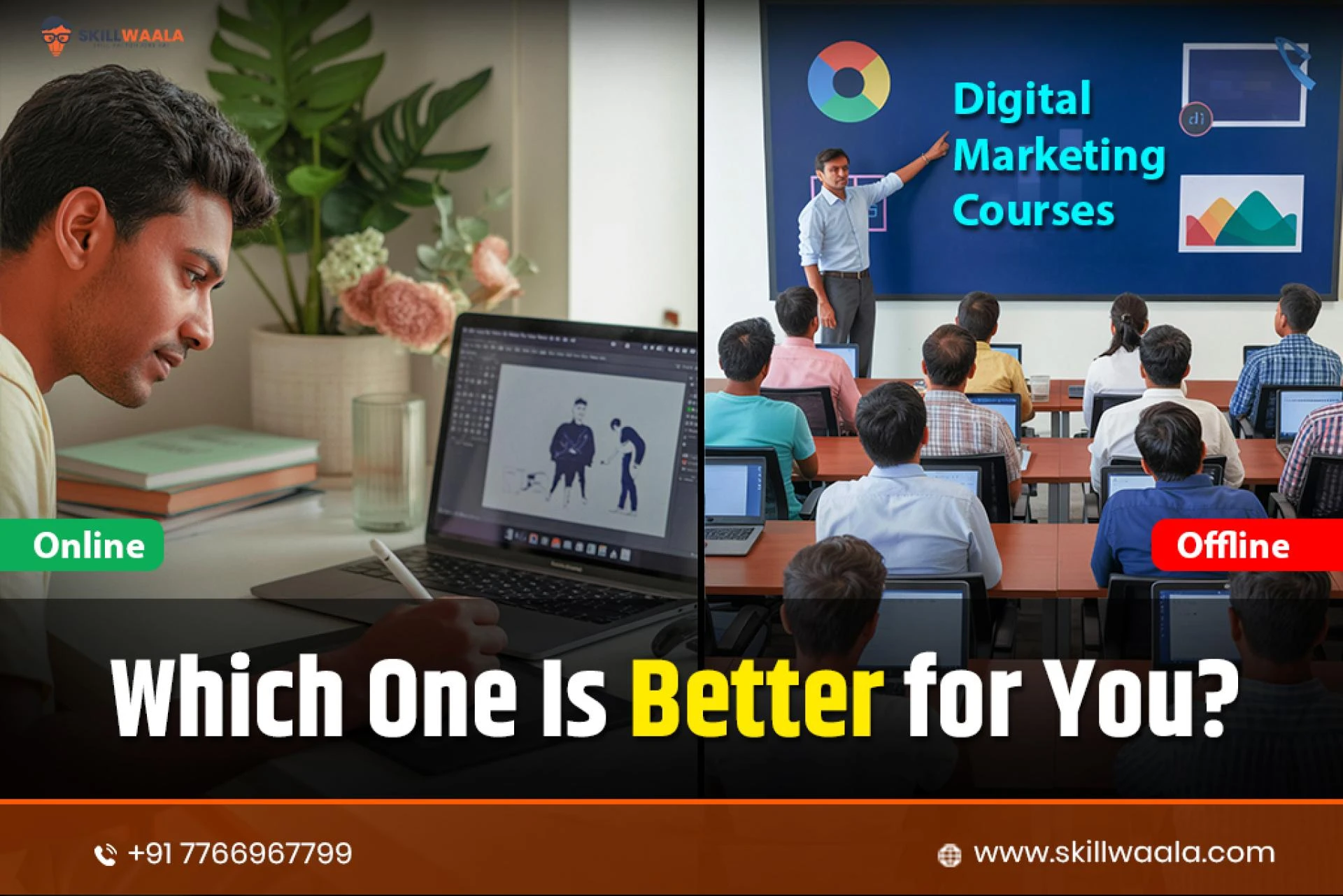 Online vs. Offline Digital Marketing Courses: Which One Is Better for You?