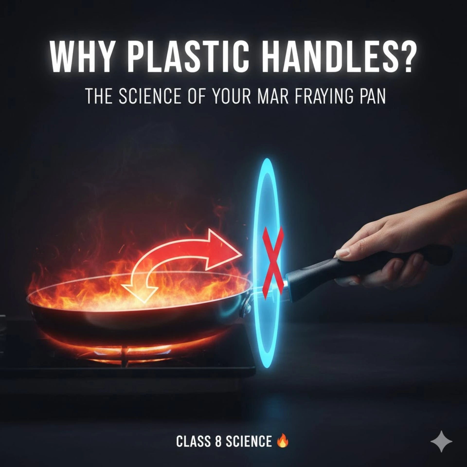 Handles of frying pans are made of plastic why ? | Class 8 | CBSE | NCERT | Important Question