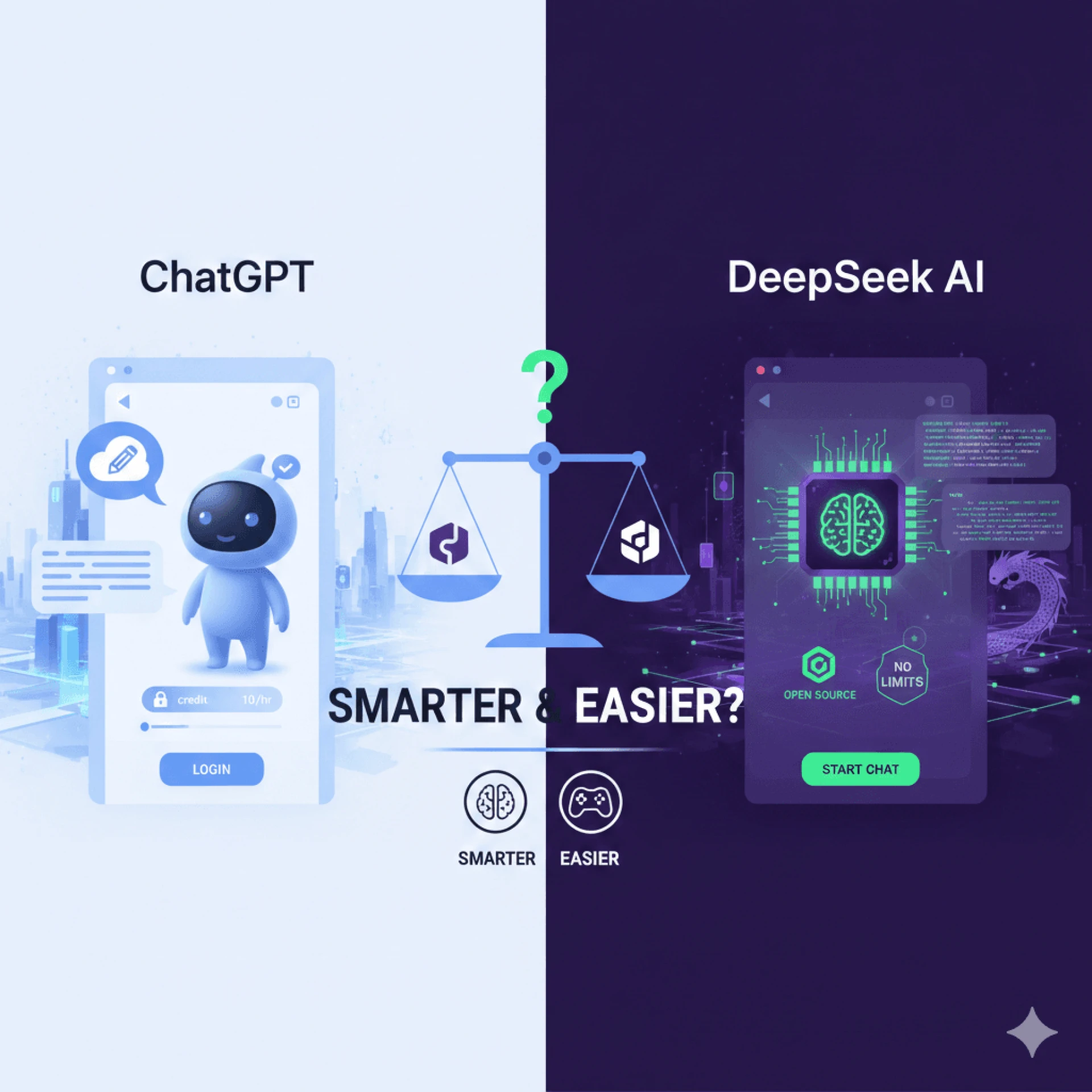 ChatGPT vs DeepSeek: Which Free AI for Beginners is Smarter?
