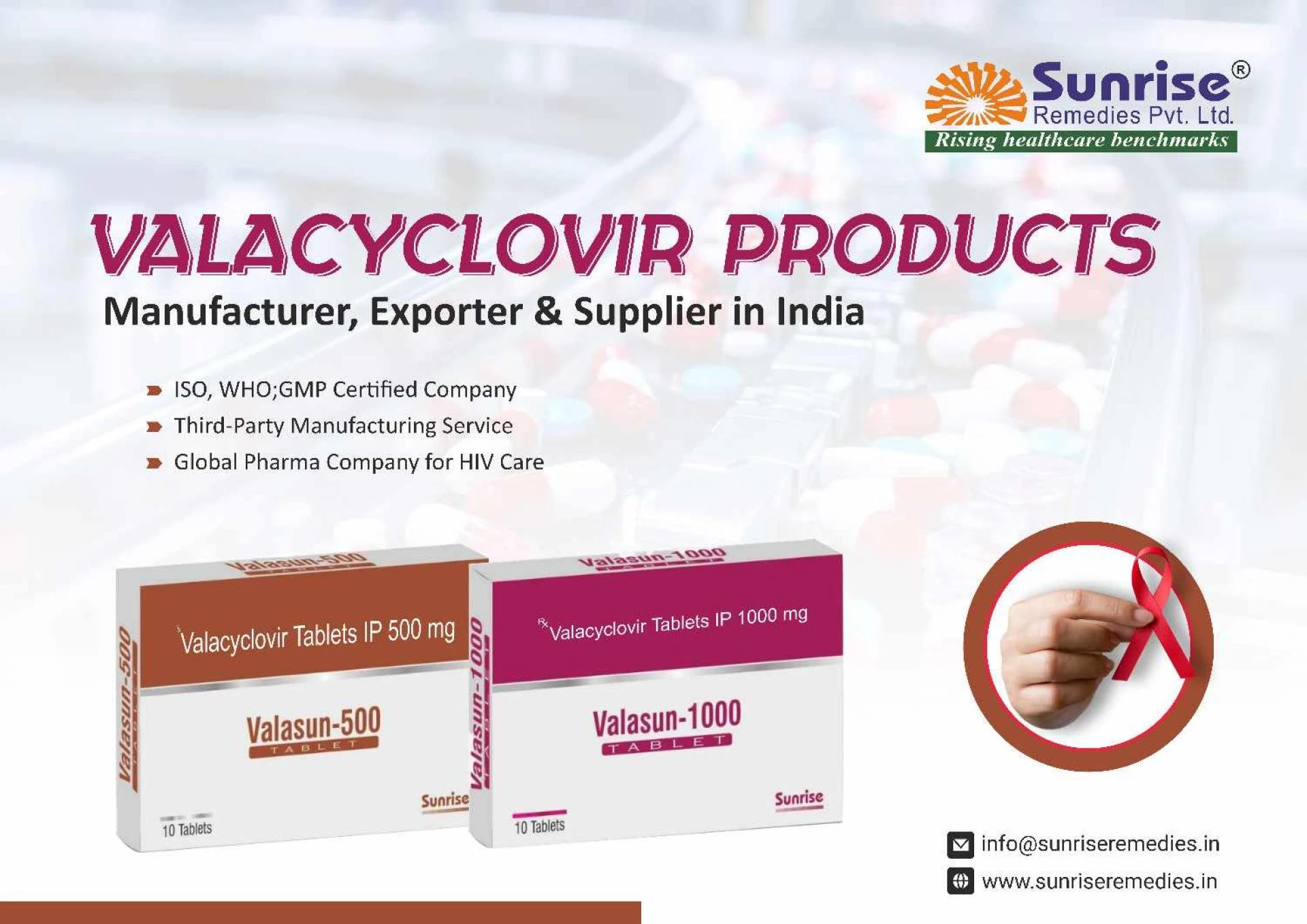 Valacyclovir Products Manufacturer in India