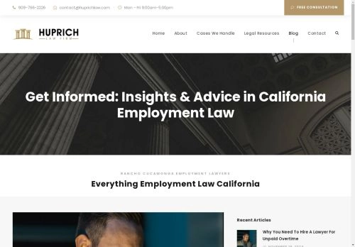 Get Informed: Insights & Advice in California Employment Law