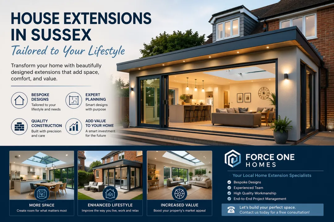 House Extensions in Sussex Tailored to Your Lifestyle