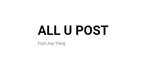 ALL U POST