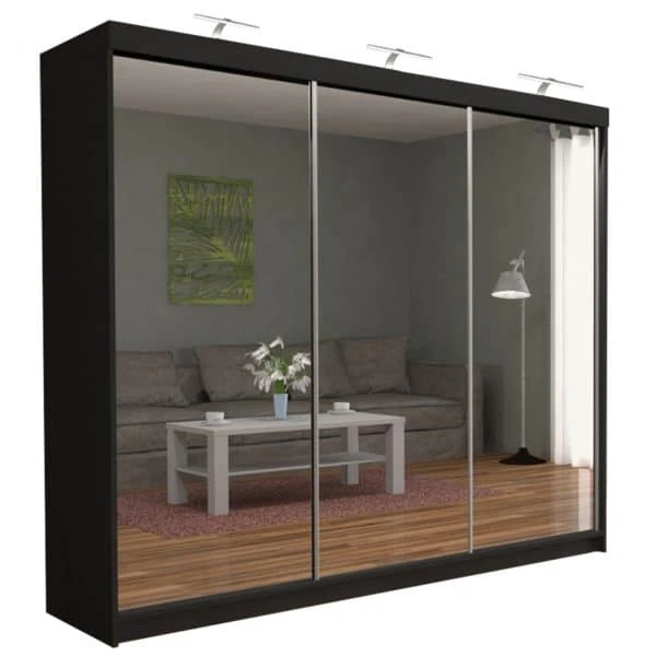 Purchase Chicago Wardrobe | Double Mirror Sliding Door Wardobes | MN Furniture