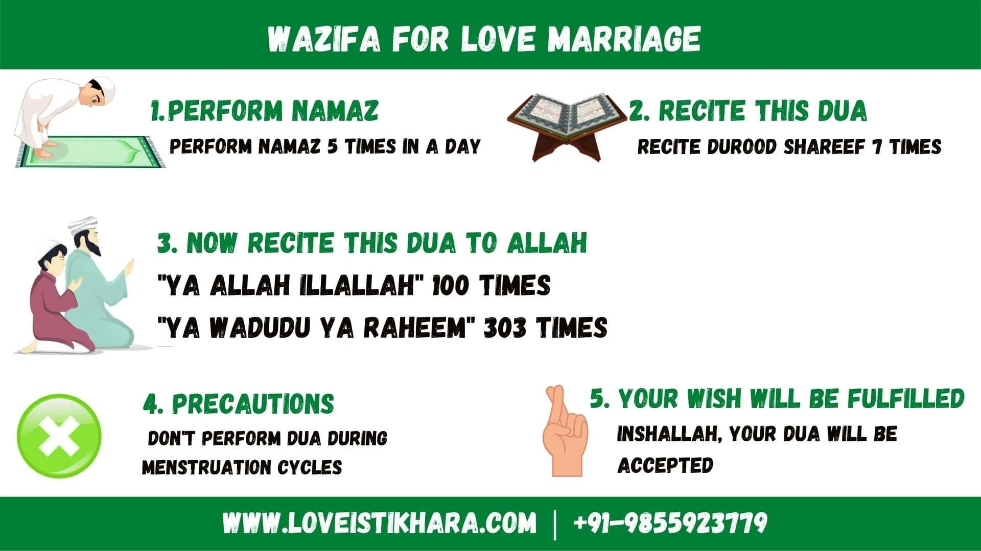 Wazifa For Love Marriage +91-9855923779 Love back in 3 Days