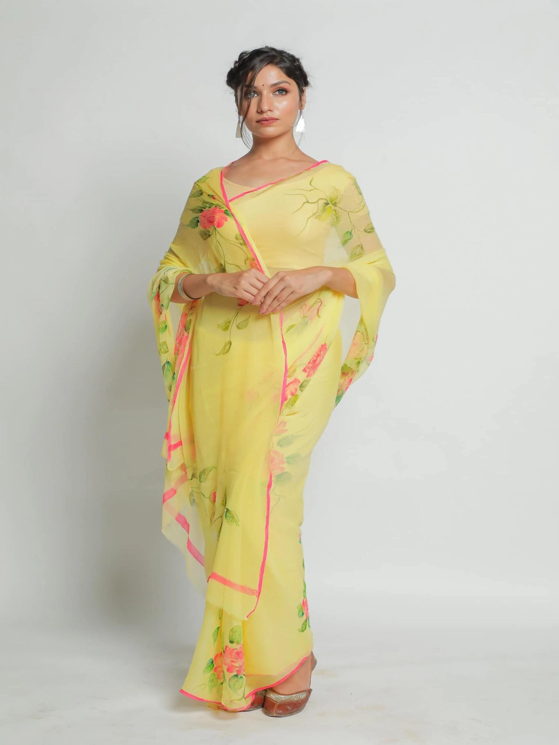 Printed Chiffon Sarees Online