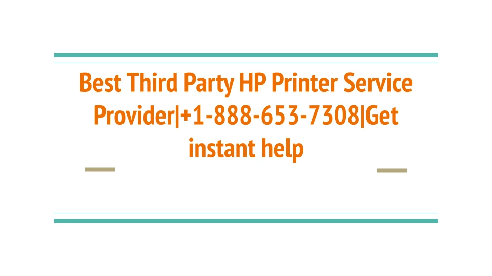 Find the best Third Party HP Printer service provider in California