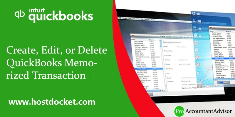 How to create, edit or delete QuickBooks memorized transaction?
