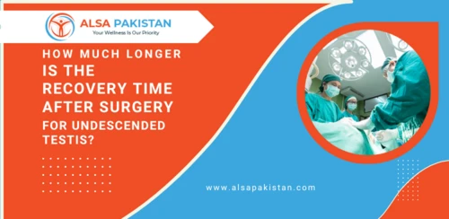 How much longer is the recovery time after surgery for undescended testis?
