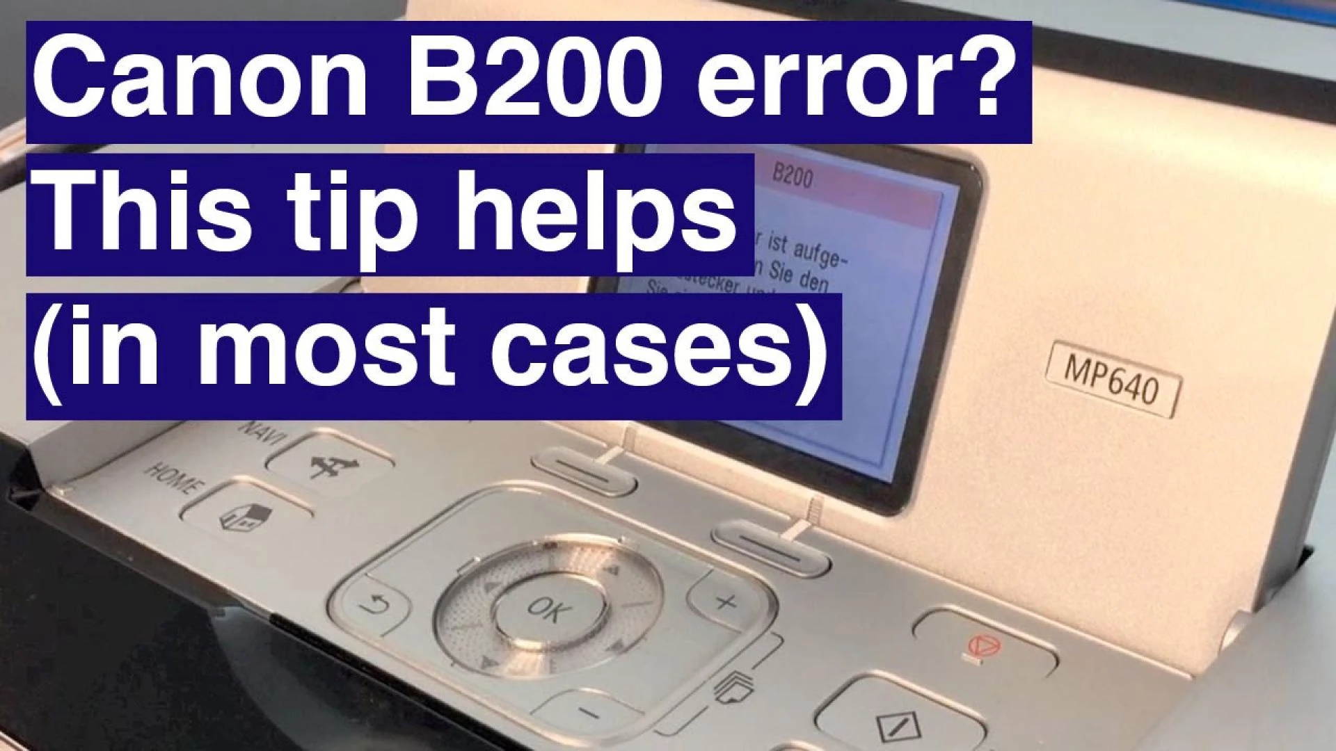 How to Resolve Canon B200 Error