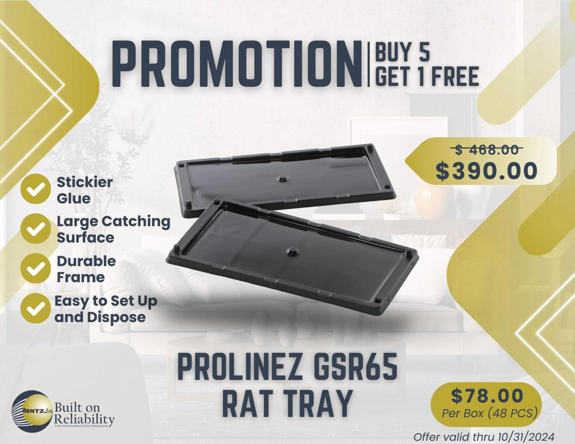 Prolinez GSR65 Rat Tray for Secure and Effective Rat Capture in USA
