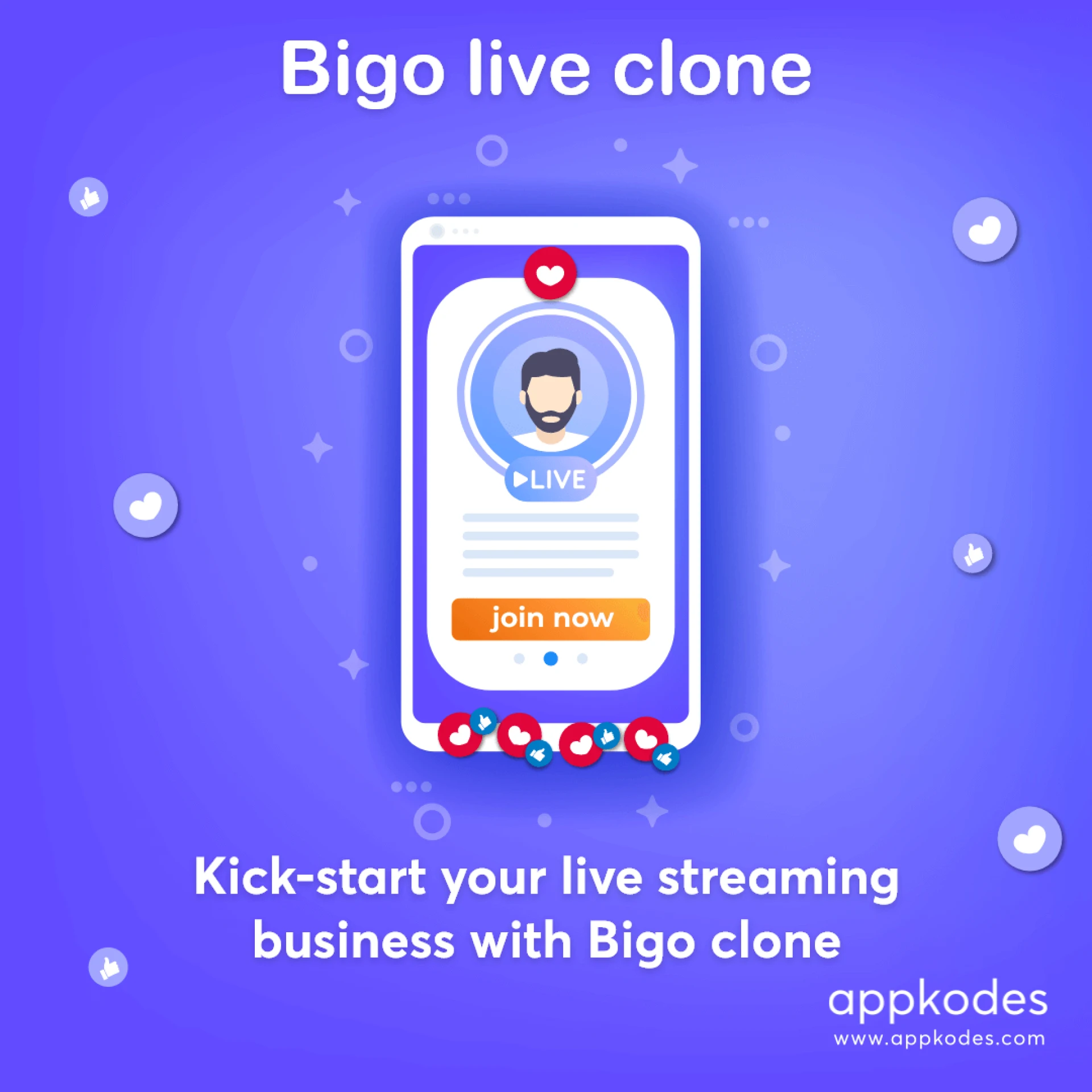 Get 50% offer on our bigo live clone solution