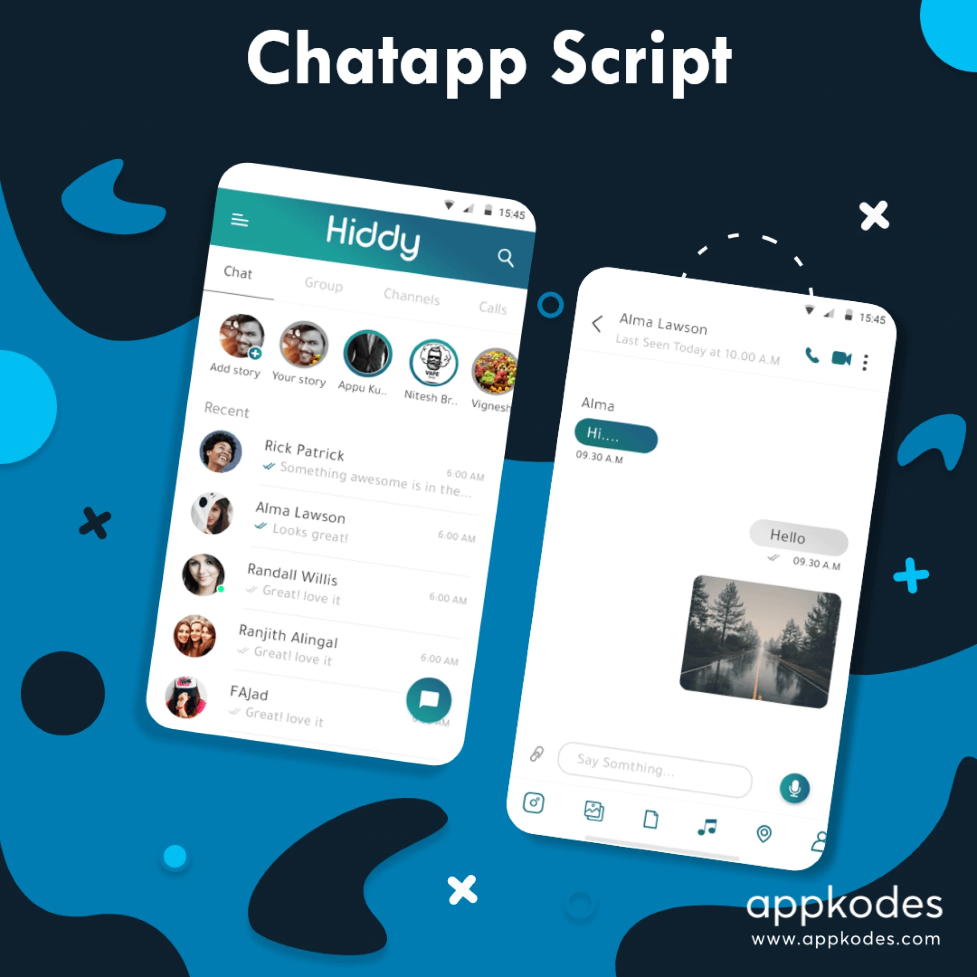 Dynamically adaptable chat app script