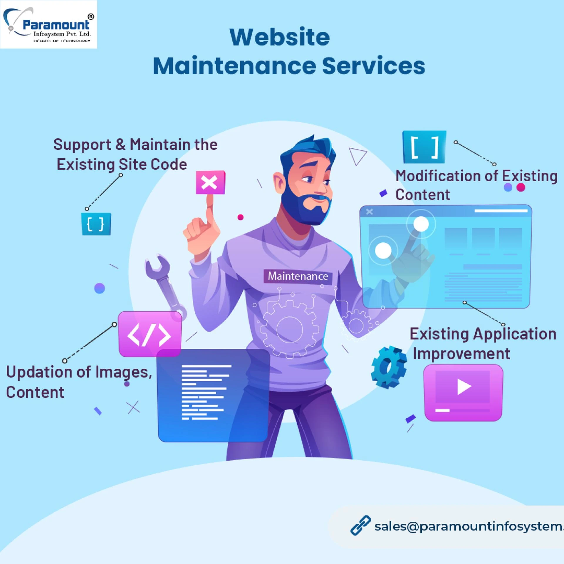 Get a low-cost Website Maintenance Service With Paramount Infosystem