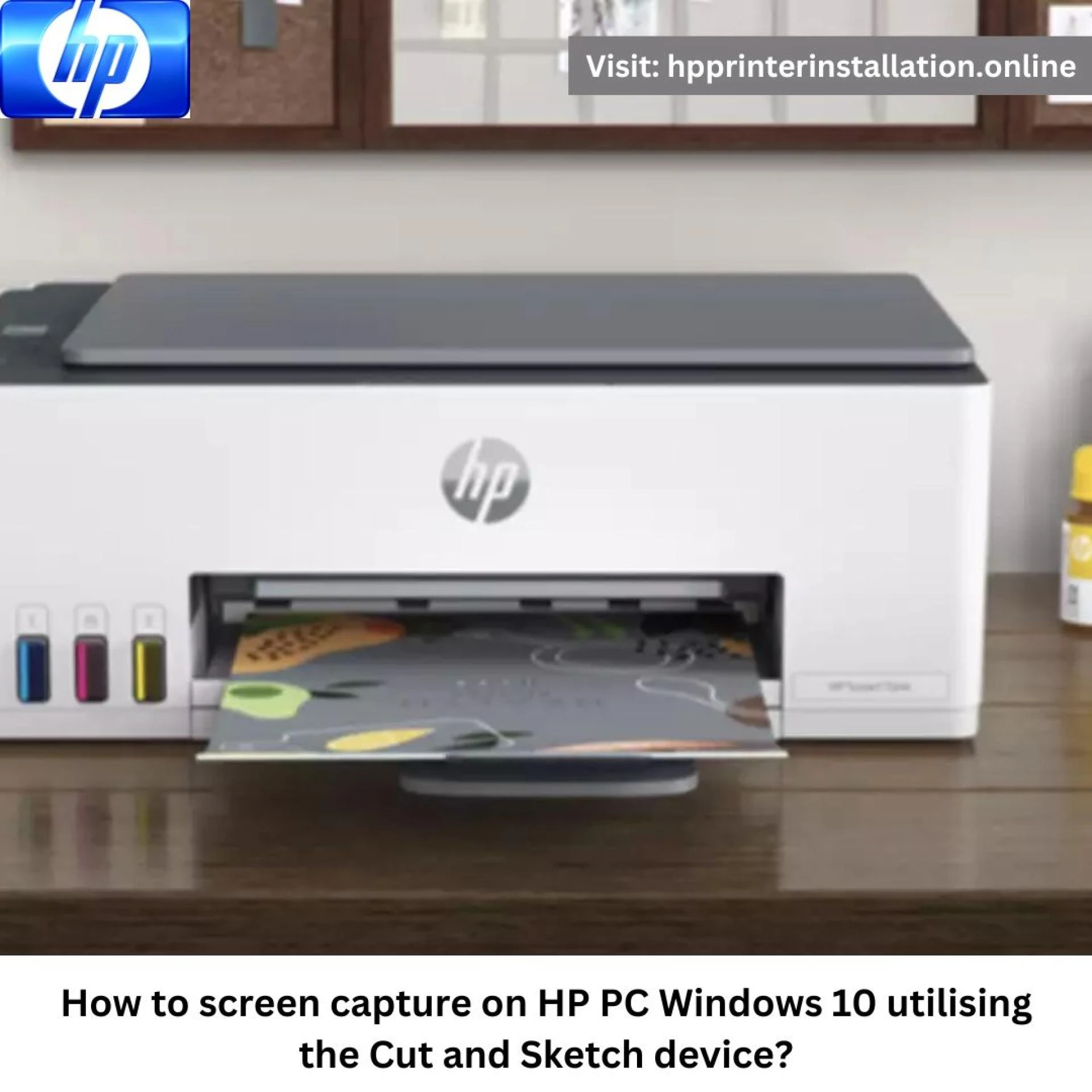 123 HP Com Setup- How to screen capture on HP PC Windows 10 utilising the Cut and Sketch device?