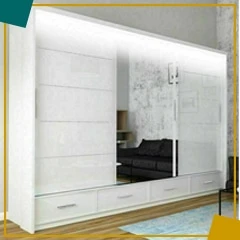 Order Affordable Price Sycylia White 255cm wardrobe in the UK