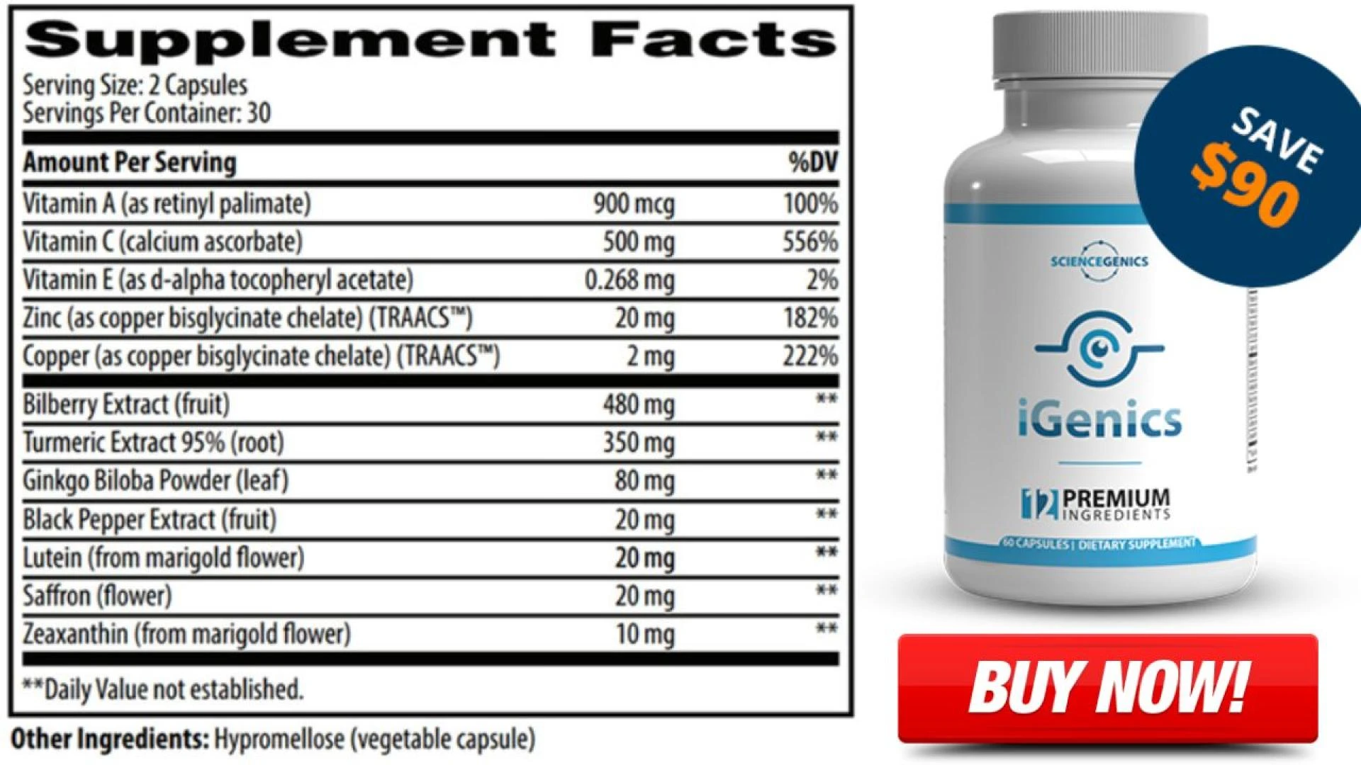 iGenics Vision Support Pills (AU, CA, IE, NZ, UK &amp; USA) Reviews &amp; Ingredients