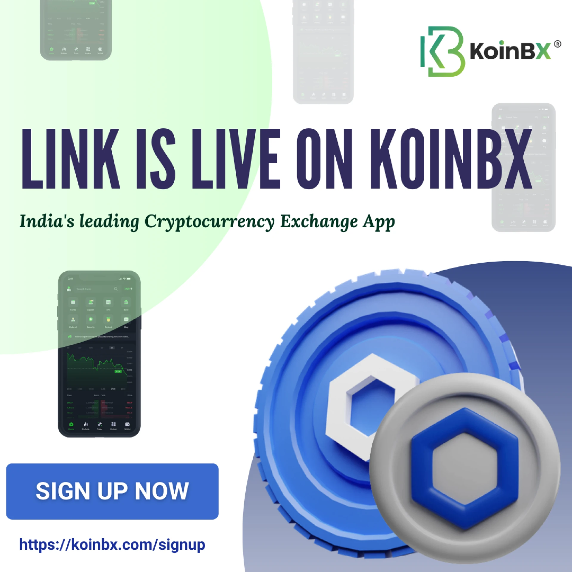 ChainLink on KoinBX’s Cryptocurrency Exchange App is performing Outstanding