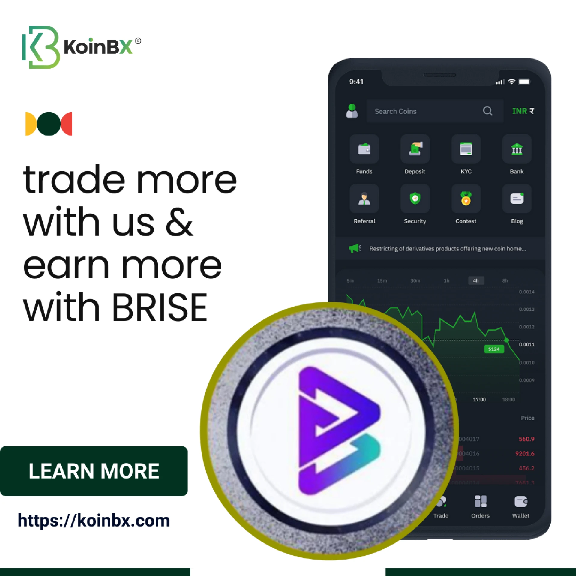 Buy BRISE on a Crypto Exchange Platform | KoinBX