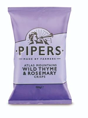Pipers Crisps Wild Thyme &amp; Rosemary 150g