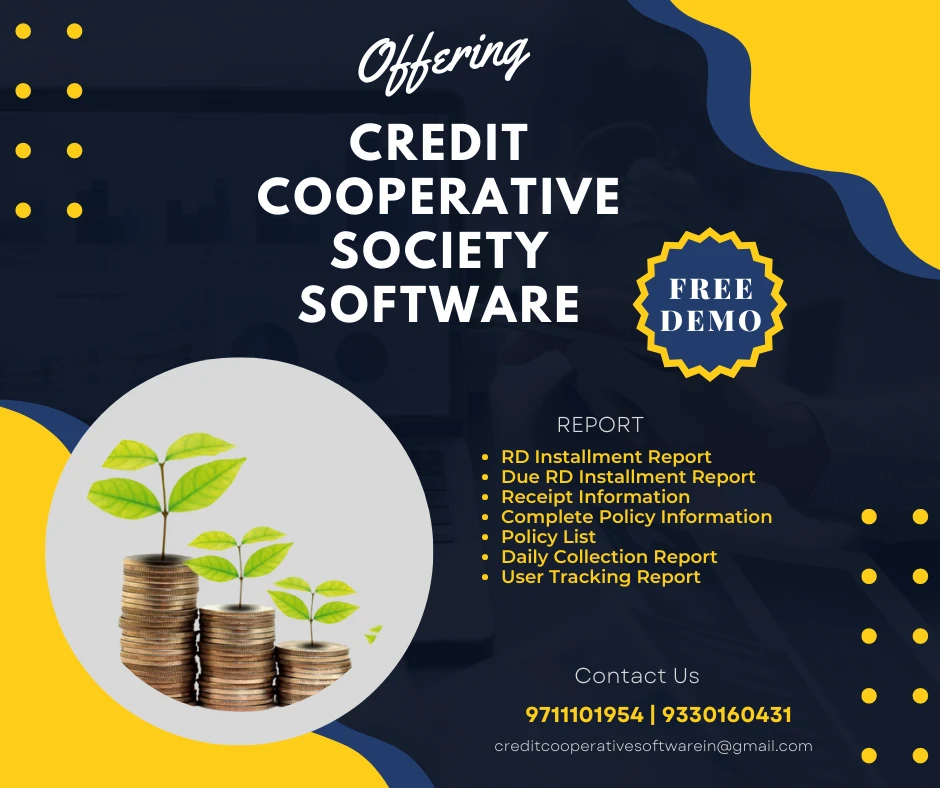 Various Purposes of Credit Cooperative Society Software