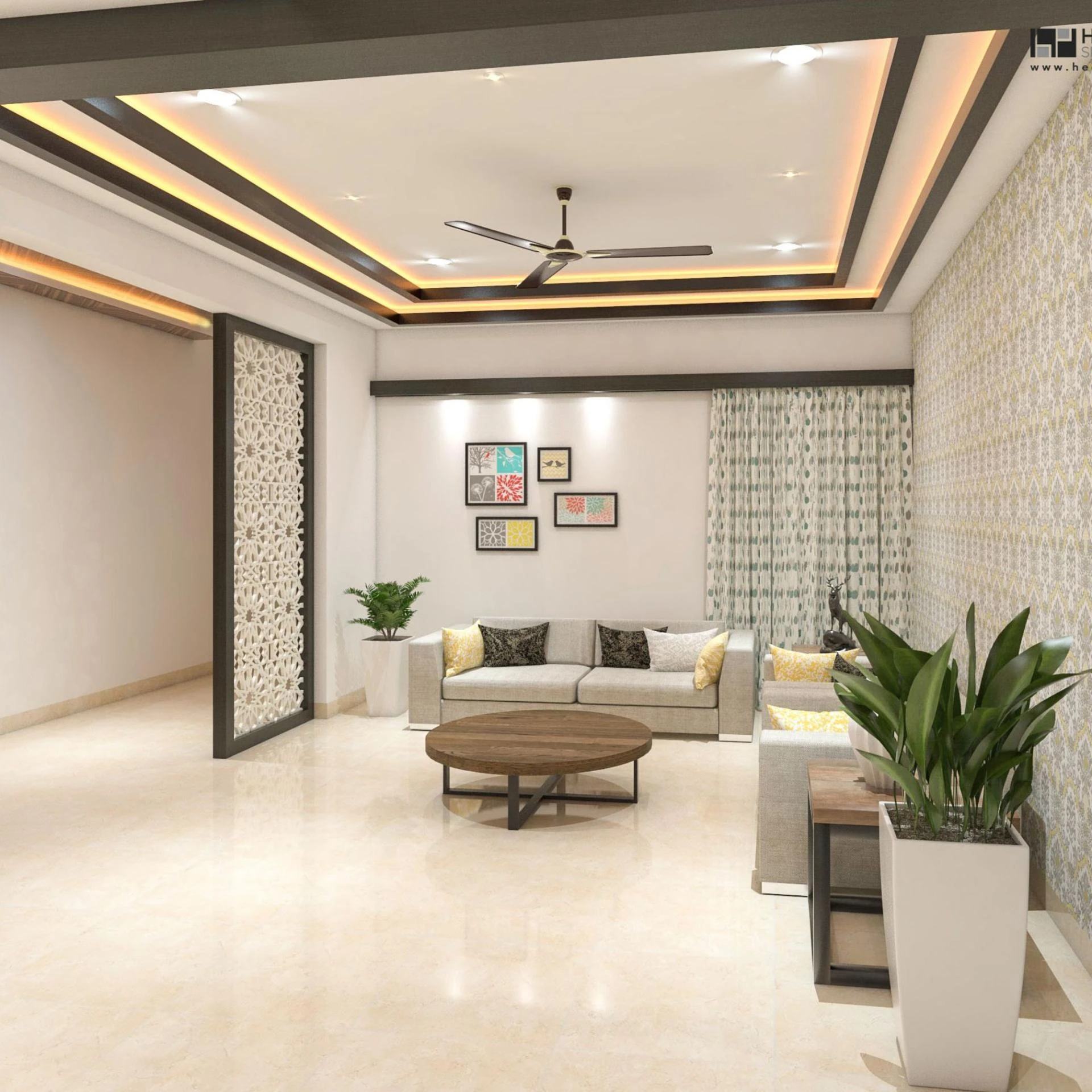 Enchanting Elegance: Transforming Your Hall with a Sophisticated False Ceiling Design