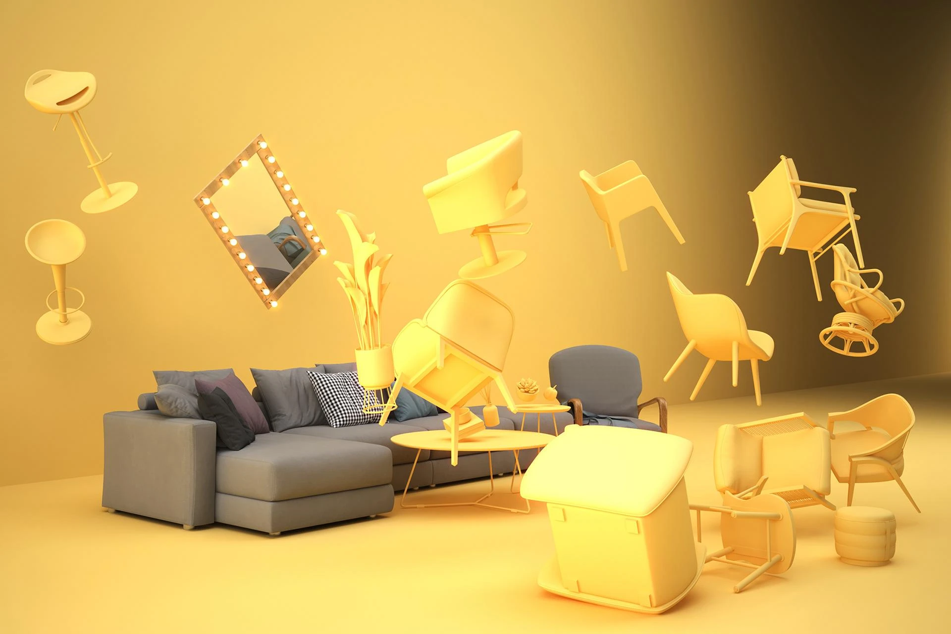 Furniture Flying Through The Air 2023