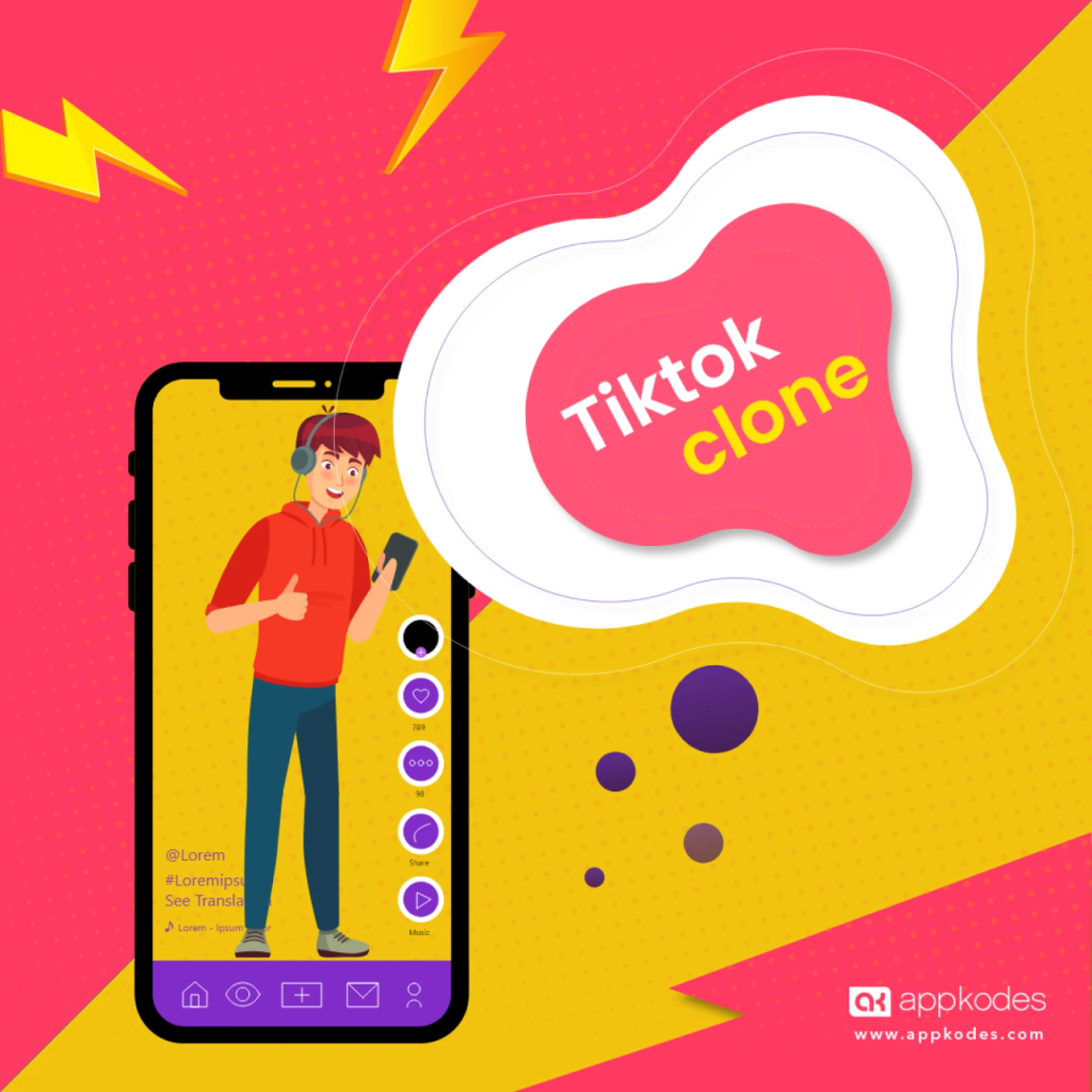 Develop an app like Tik Tok using a Tik Tok clone