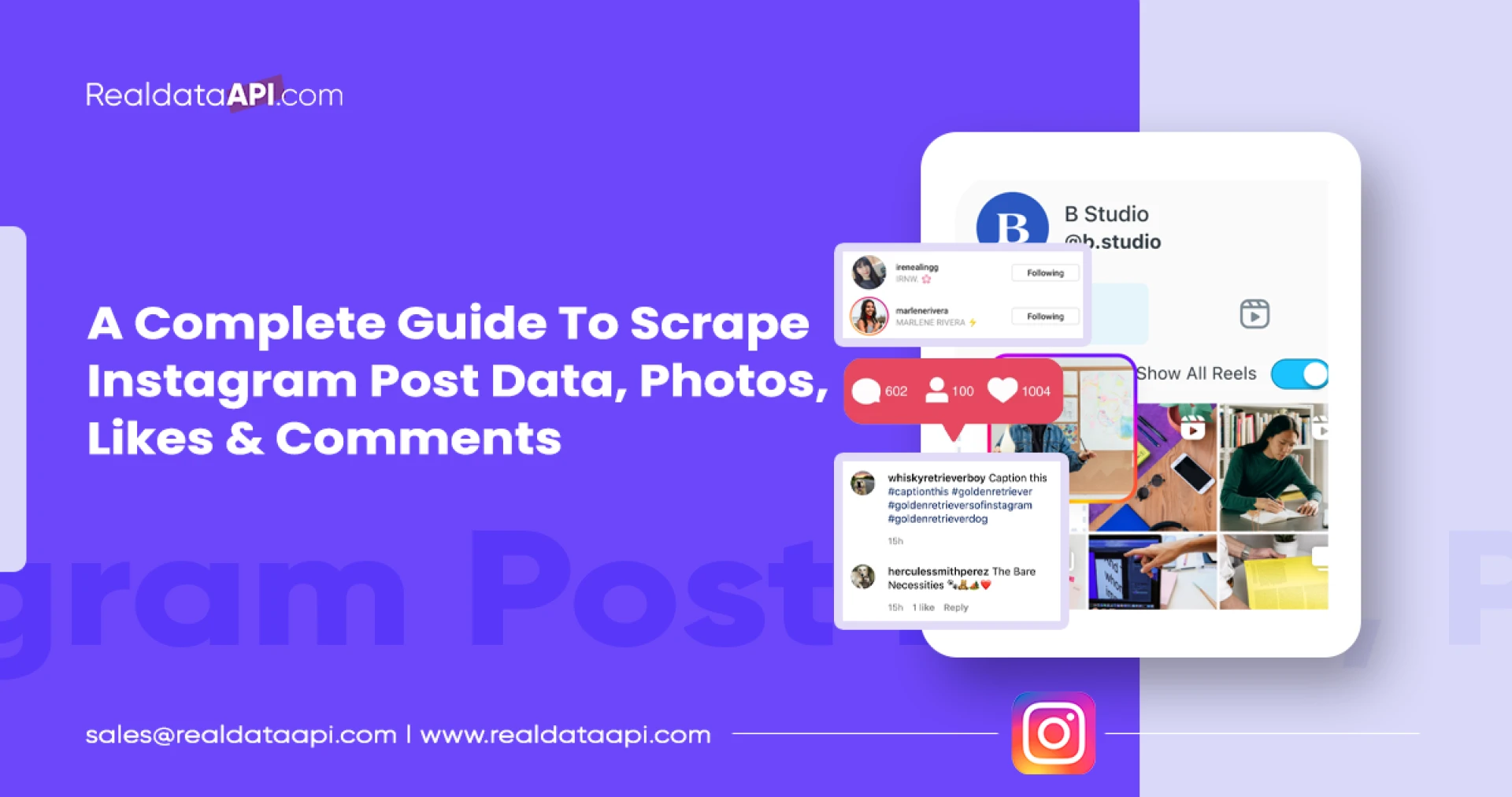 Scrape Instagram Post Data | Photos | Likes &amp; Comments