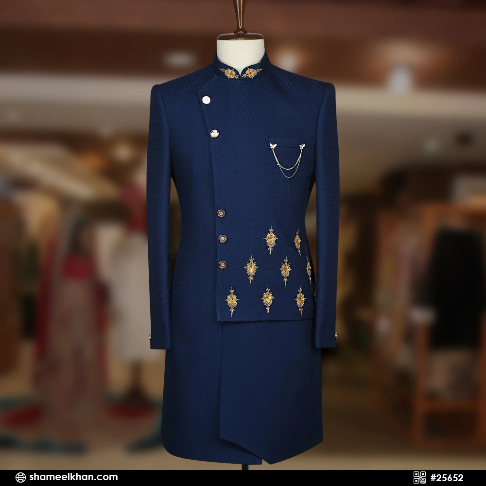 Blue Sherwani| Hue That Never Outdated