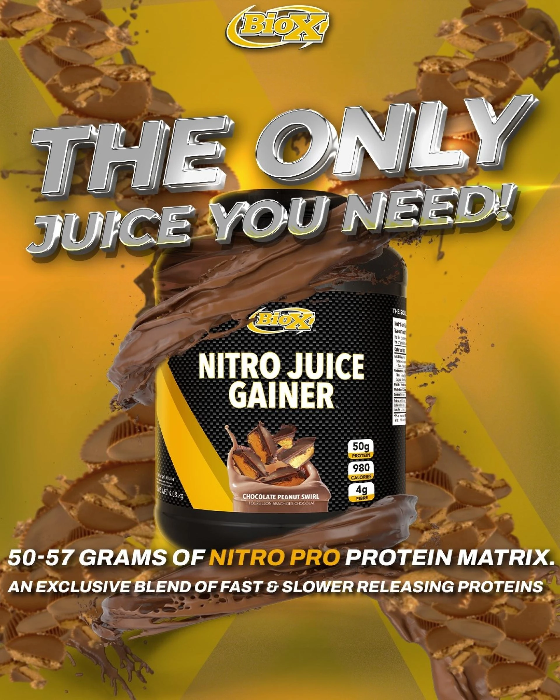 NITRO JUICE GAINER Weight Gaining Formula for Hard gainers 