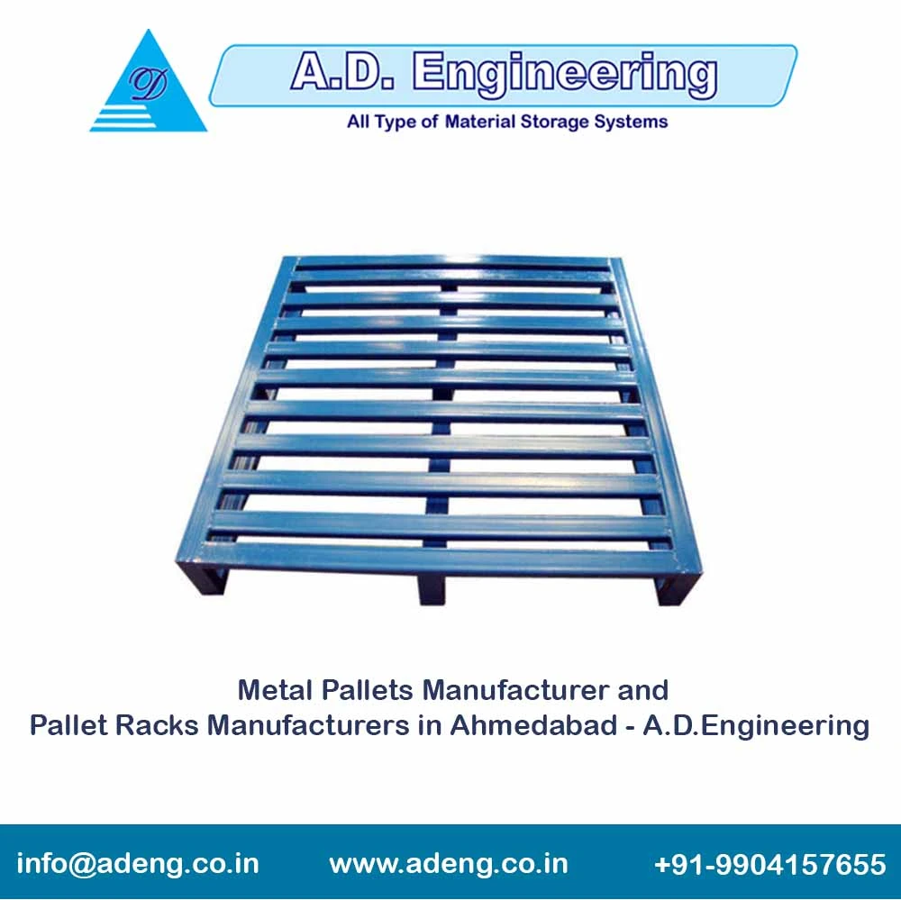 Metal Pallets Manufacturer and Pallet Racks Manufacturers in Ahmedabad - A.D.Engineering
