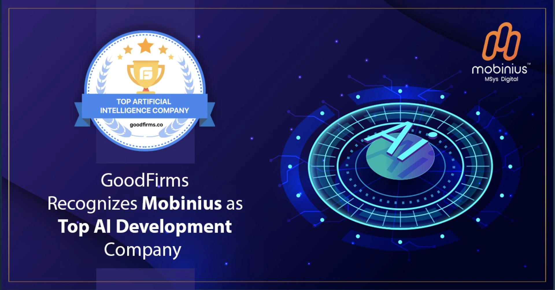 Recognized as Top Ai Development Company by GoodFirms