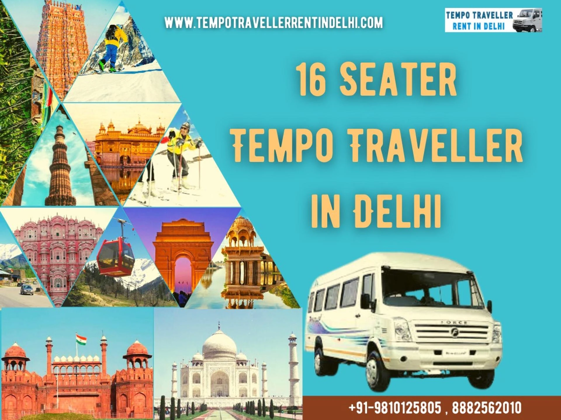 16 Seater Tempo Traveller On Rent For Your Comfortable Trip