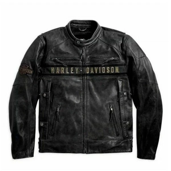Mens Biker Harley Davidson Motorcycle Leather Jacket