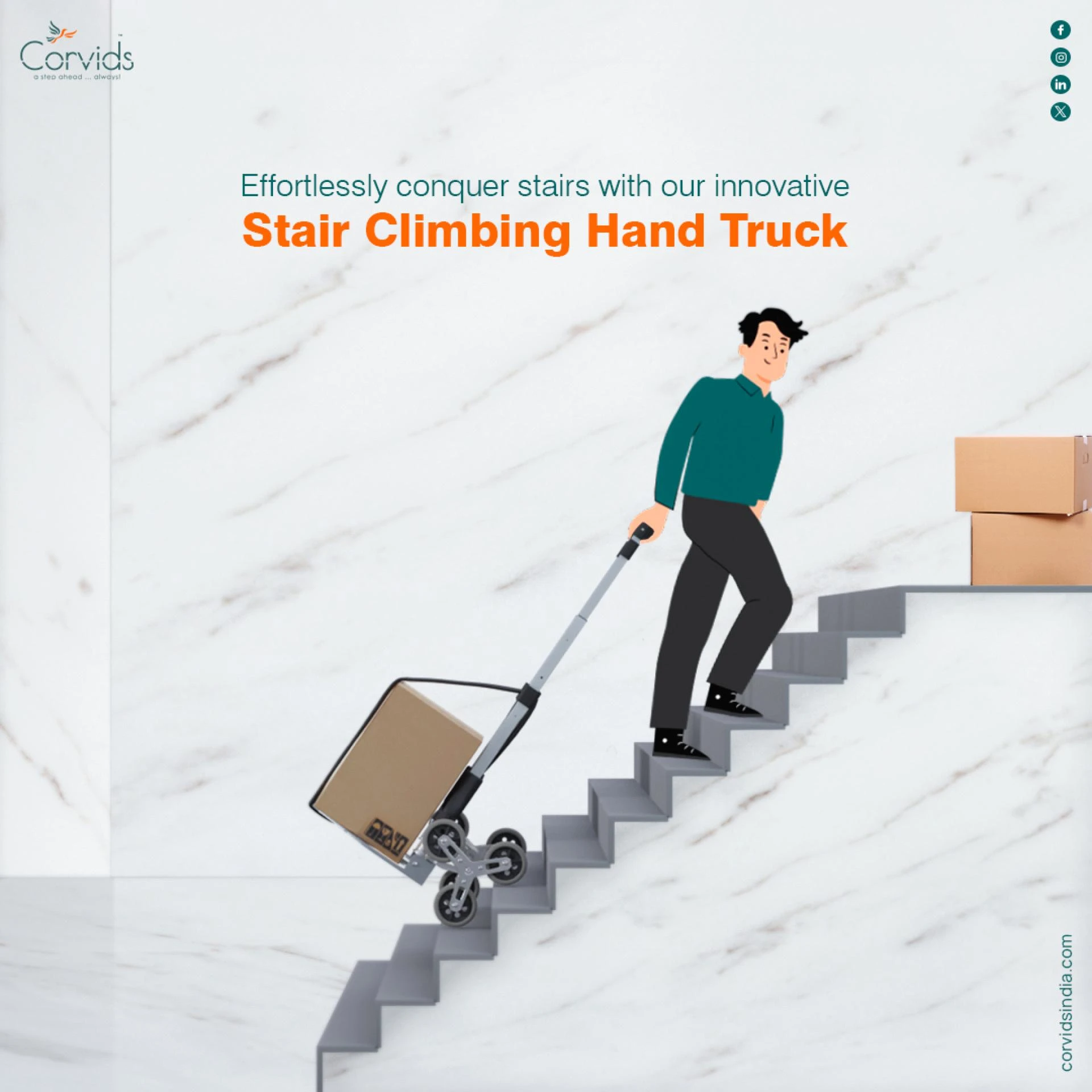 The Ultimate Guide to Heavy Duty Stair Climbing Trolleys by Corvids India