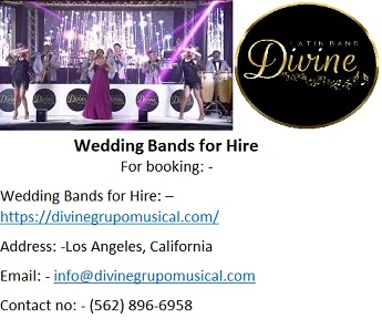 Divine Live Latin Wedding Bands for Hire In Los Angeles.