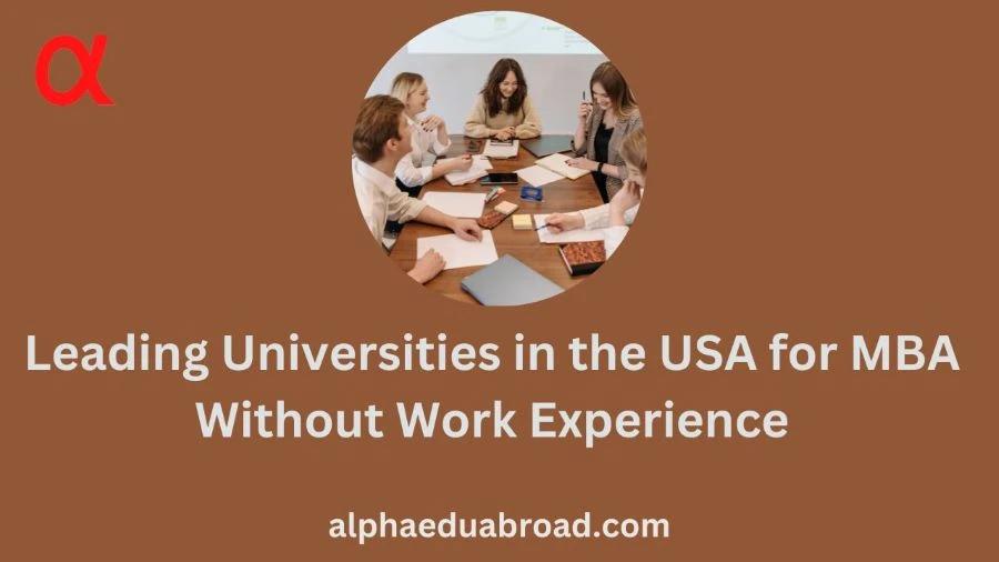Leading Universities in the USA for MBA Without Work Experience
