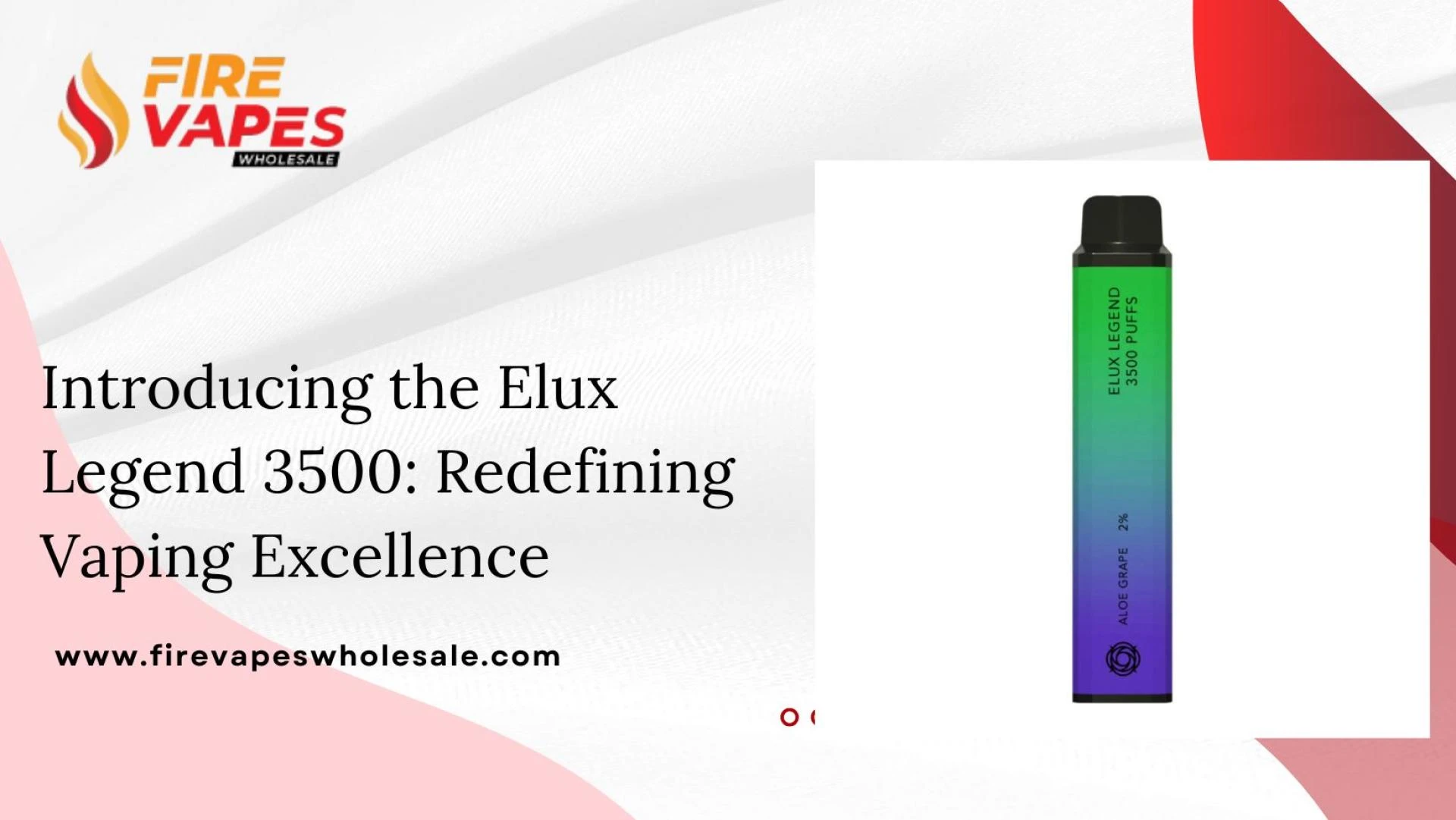 Introducing the Elux Legend 3500: Redefining Vaping Excellence