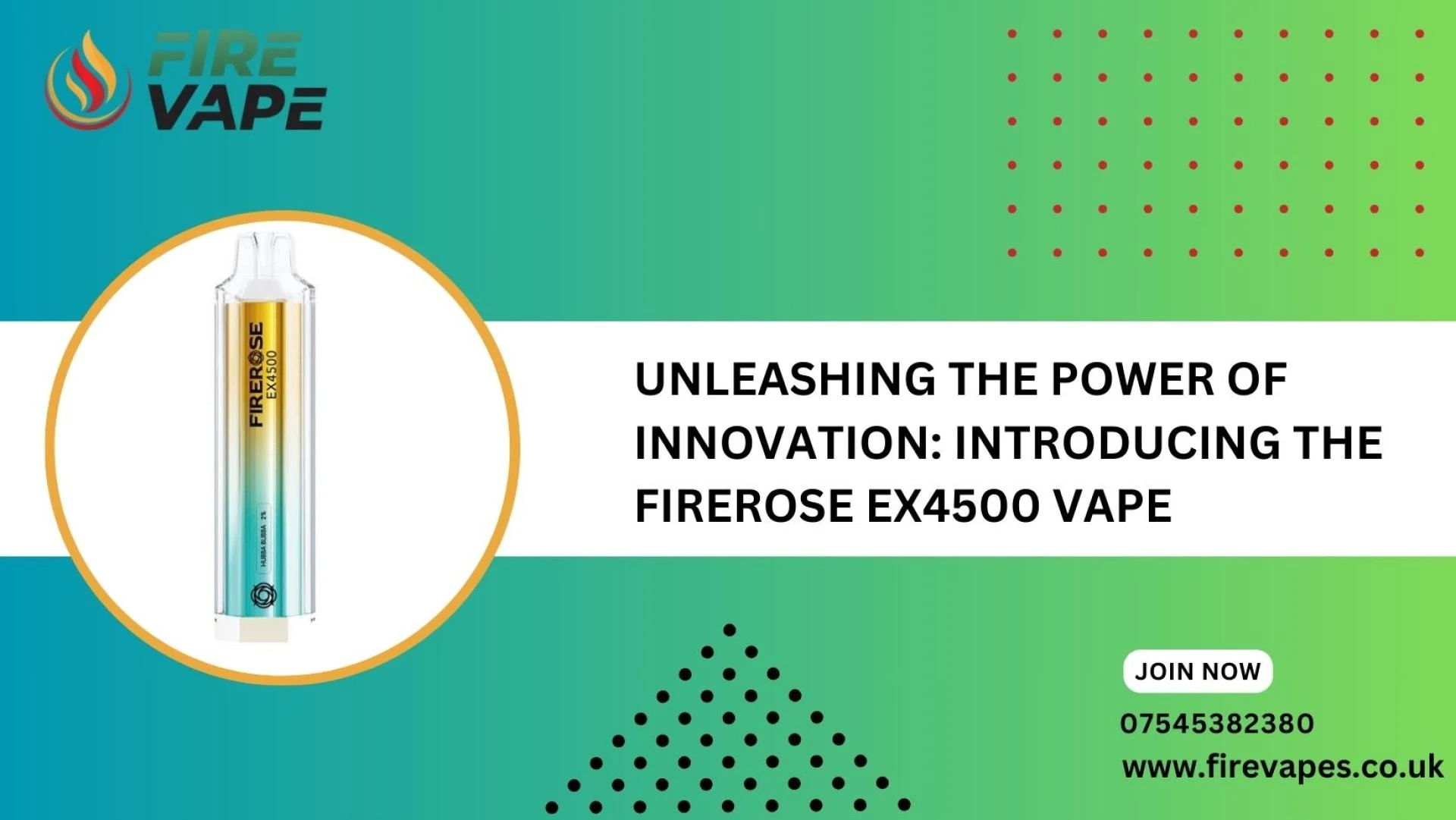 Unleashing the Power of Innovation: Introducing the Firerose EX4500 Vape