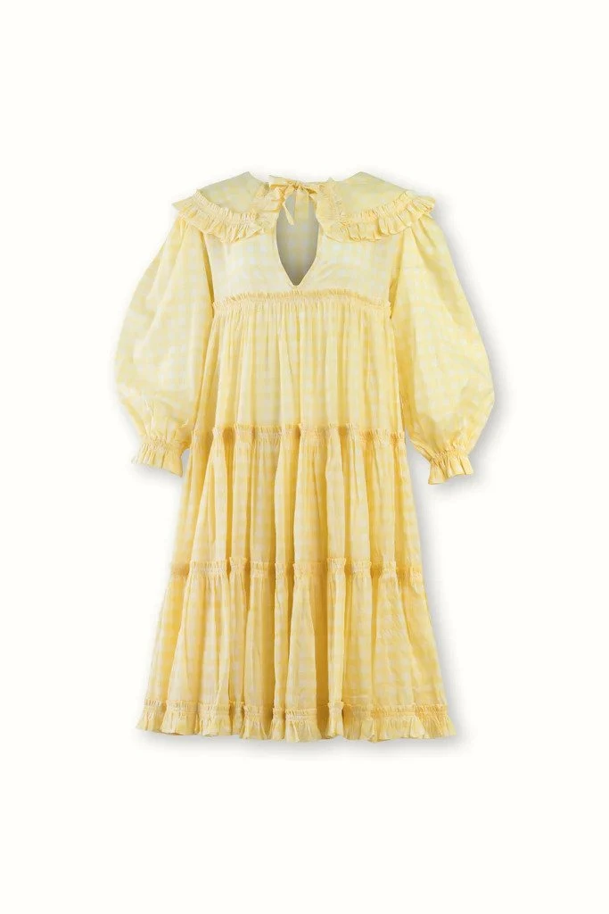 Buy Linen Honeycomb Pleat Smock Neck Blouse Online | Innikachoo