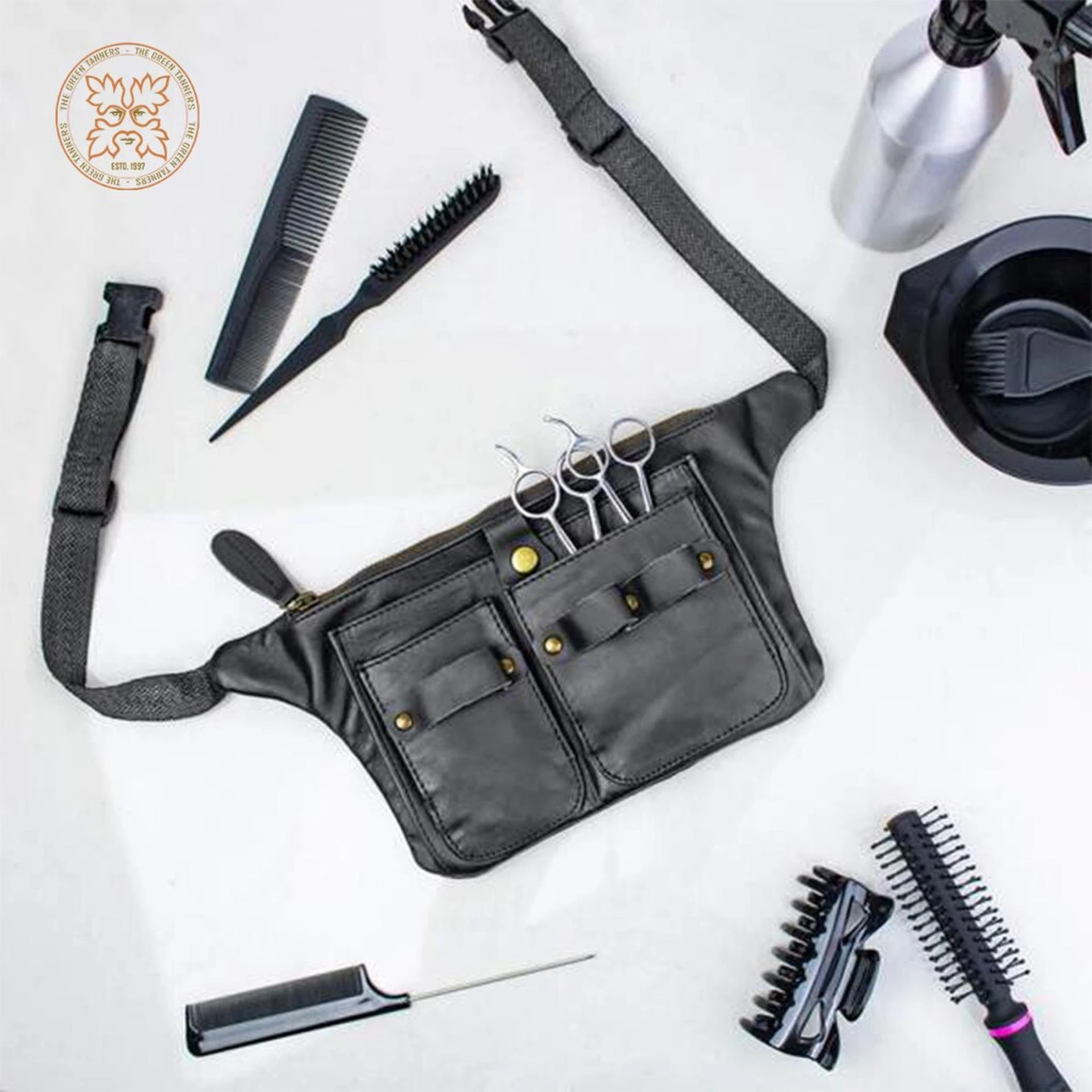 Elevate Your Styling Game: The Leather Hair Stylist Tool Belt