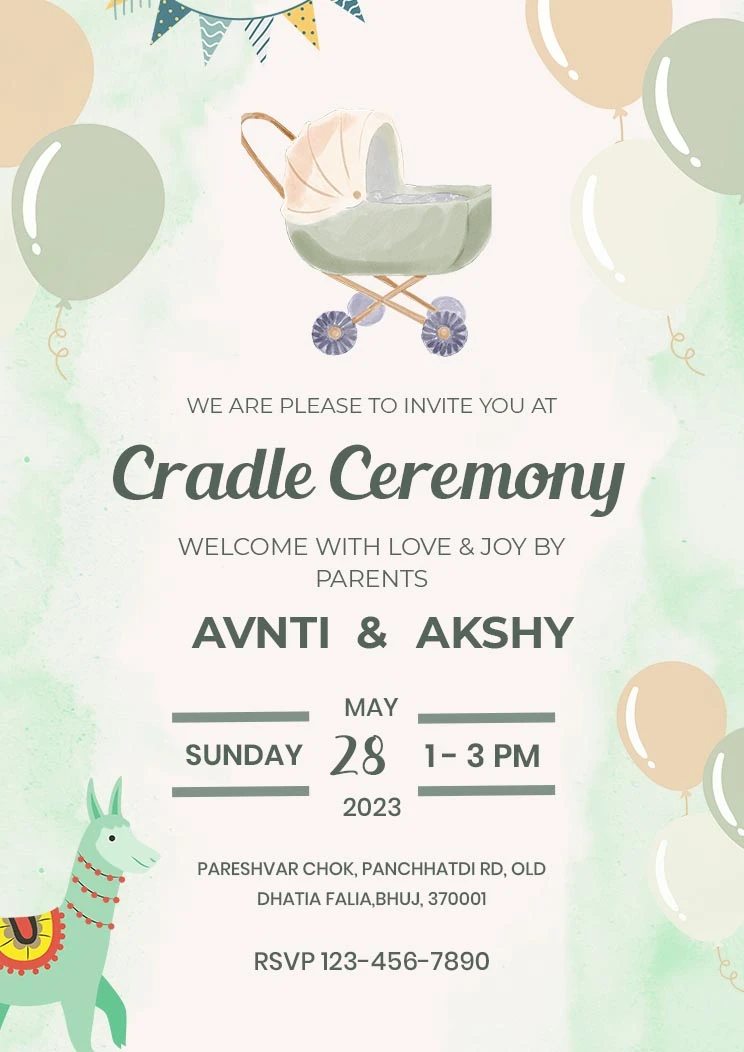 The Best Invitation for Cradle Ceremony