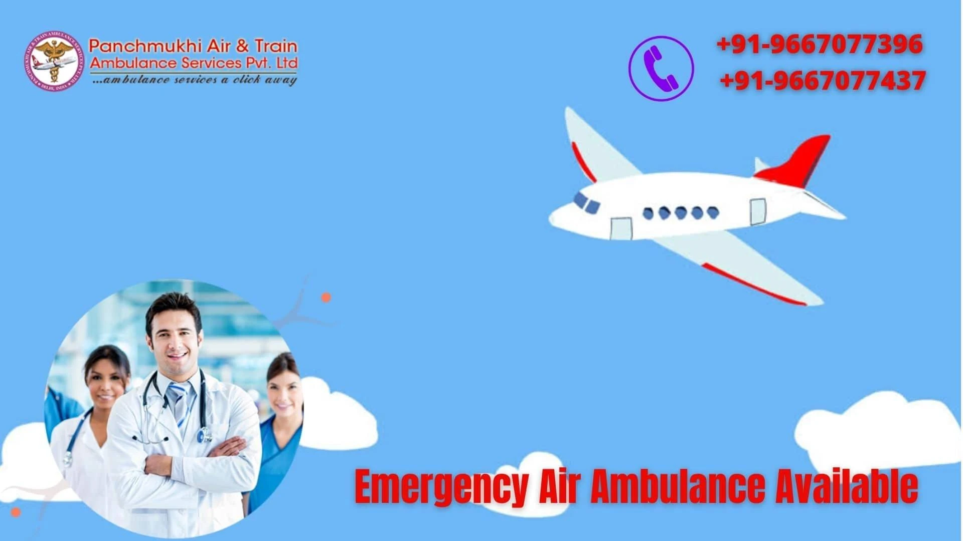Panchmukhi Air Ambulance Service in Dimapur: Snuggly Environment for Critical patient